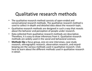 Research methods vs research methodology | PDF