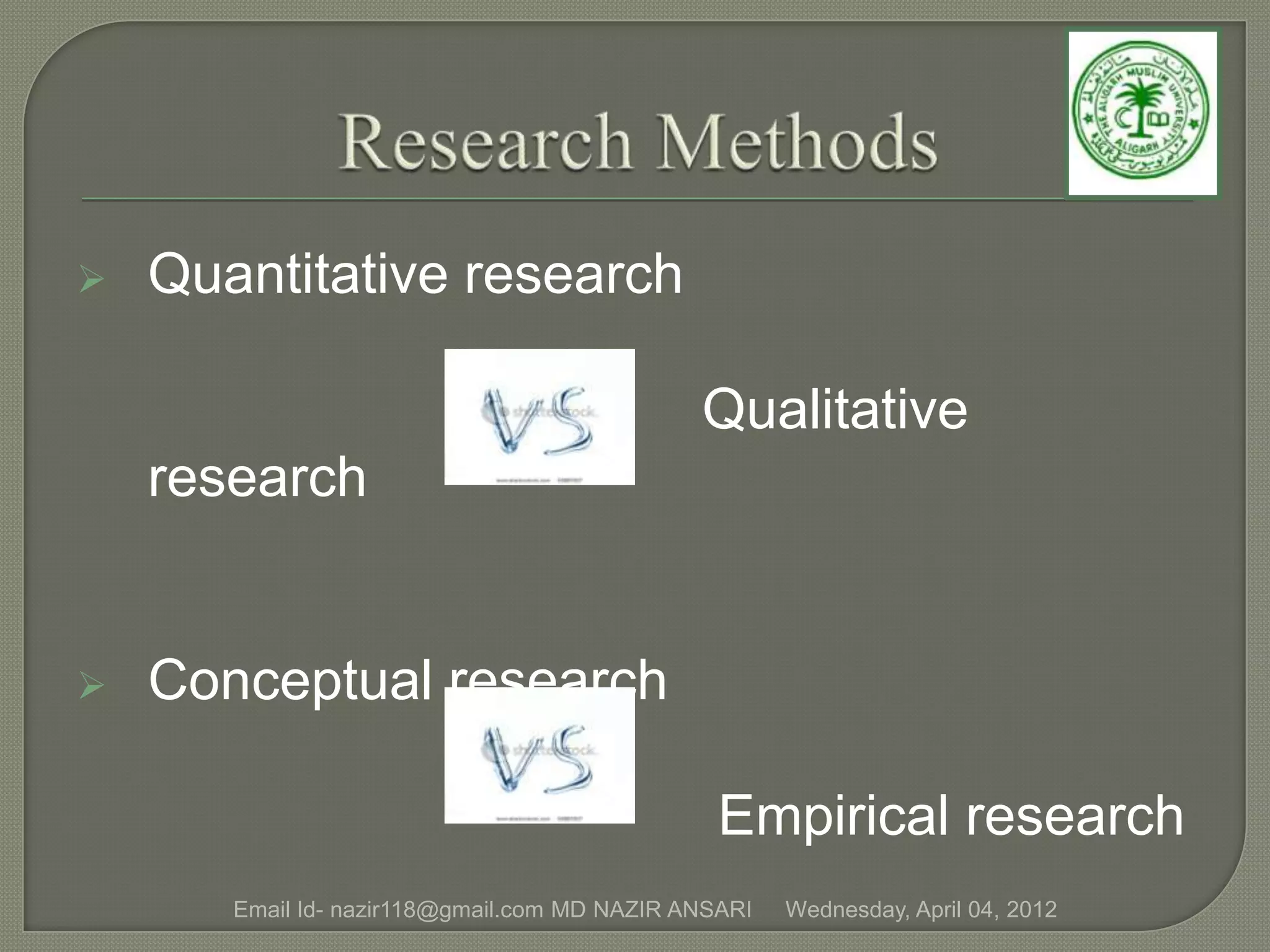 Research method versus research methodology | PPTX