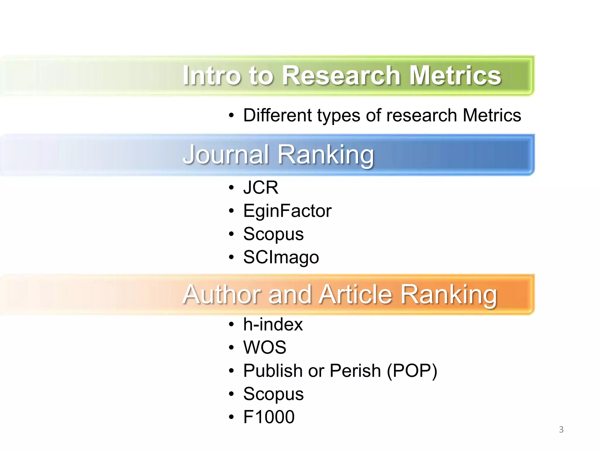 Research Metrics | PPTX