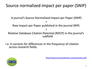 The Rich gets Richer Journals are ranked according to the citation network.