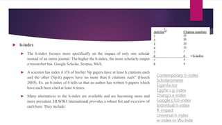 Research Metrics | PPTX