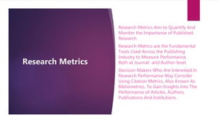 Research Metrics | PPTX
