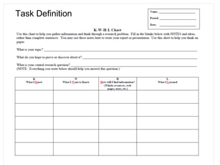 Task Definition
 