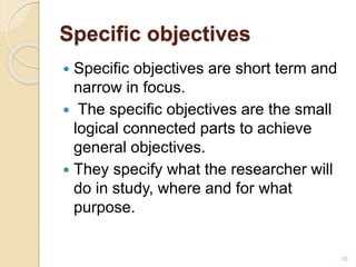 Research objectives
