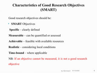 Research Objectives.ppx to study research in depth | PPTX