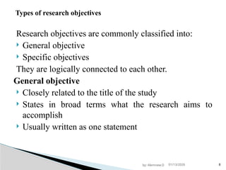 Research Objectives.ppx to study research in depth | PPTX