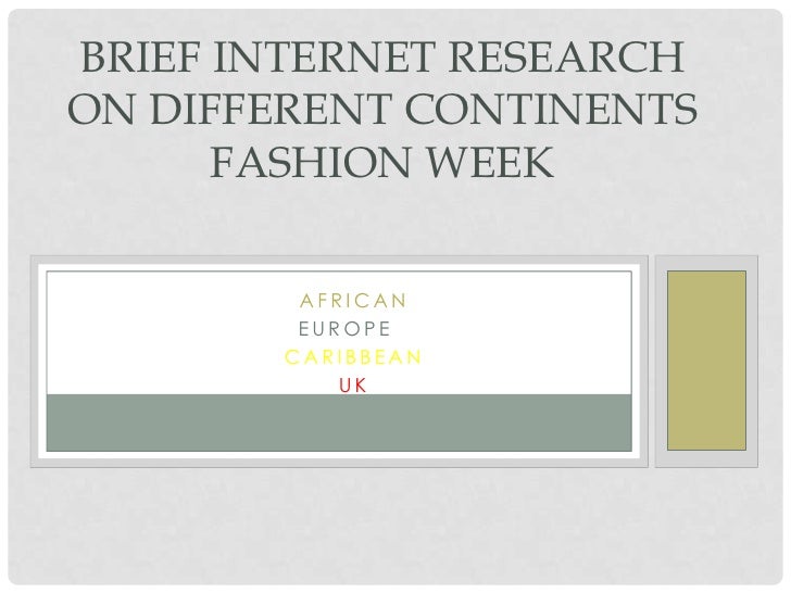 Research on different genre’s of fashion