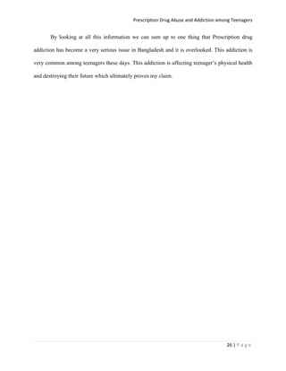 Research on Prescription Drug Abuse and Addiction Among Teenagers | PDF