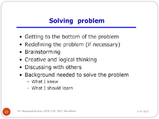 4/9/2025
22 Dr. Manjunath Kottari, HOD CSE,AIET, Moodbidri
 