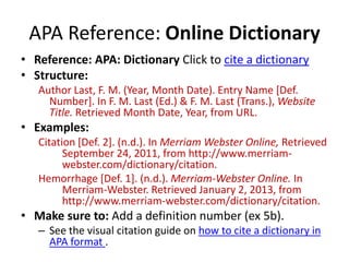 definition of apa style format