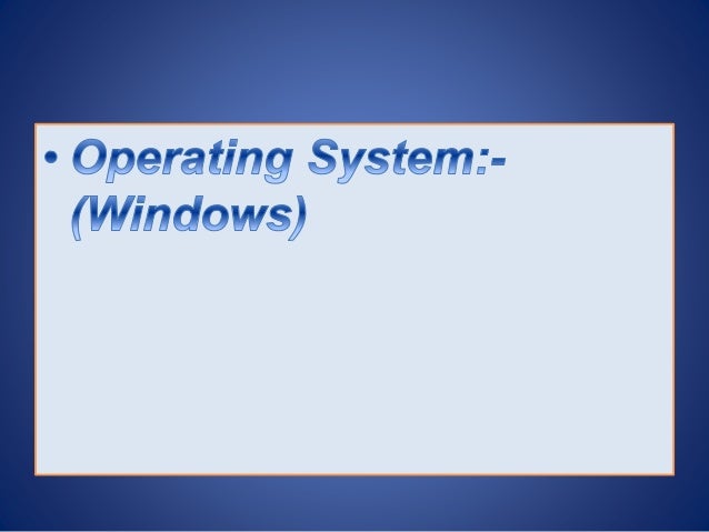 Research paper on windows operating system