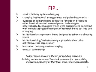 From research outputs to development outcomes:  Fostering innovation in pastoralist systems