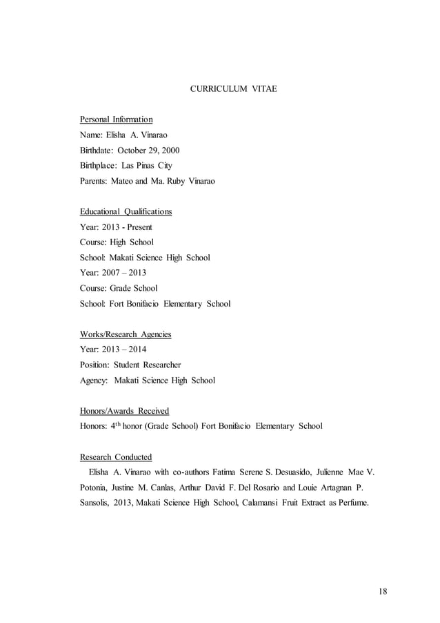 Research paper Calamansi (Citrofortunella Microcarpa) Fruit Extract