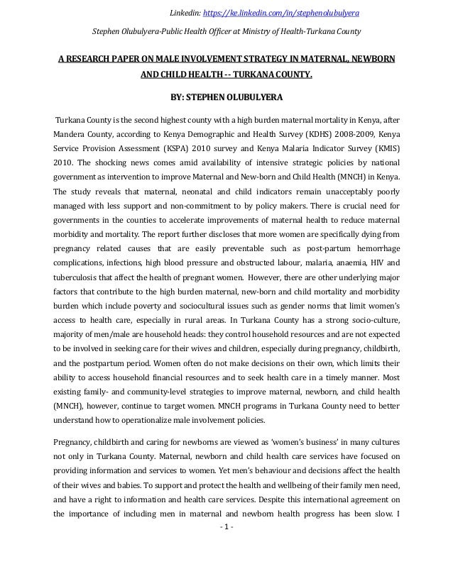 Maternal and child care example image