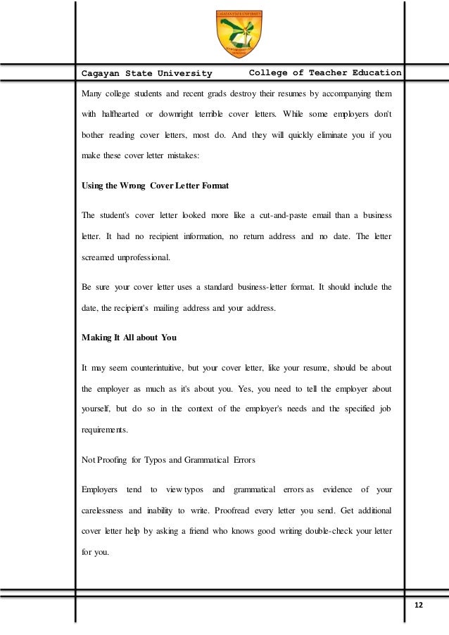 common errors in writing application letter of third year teacher ed cover letter date