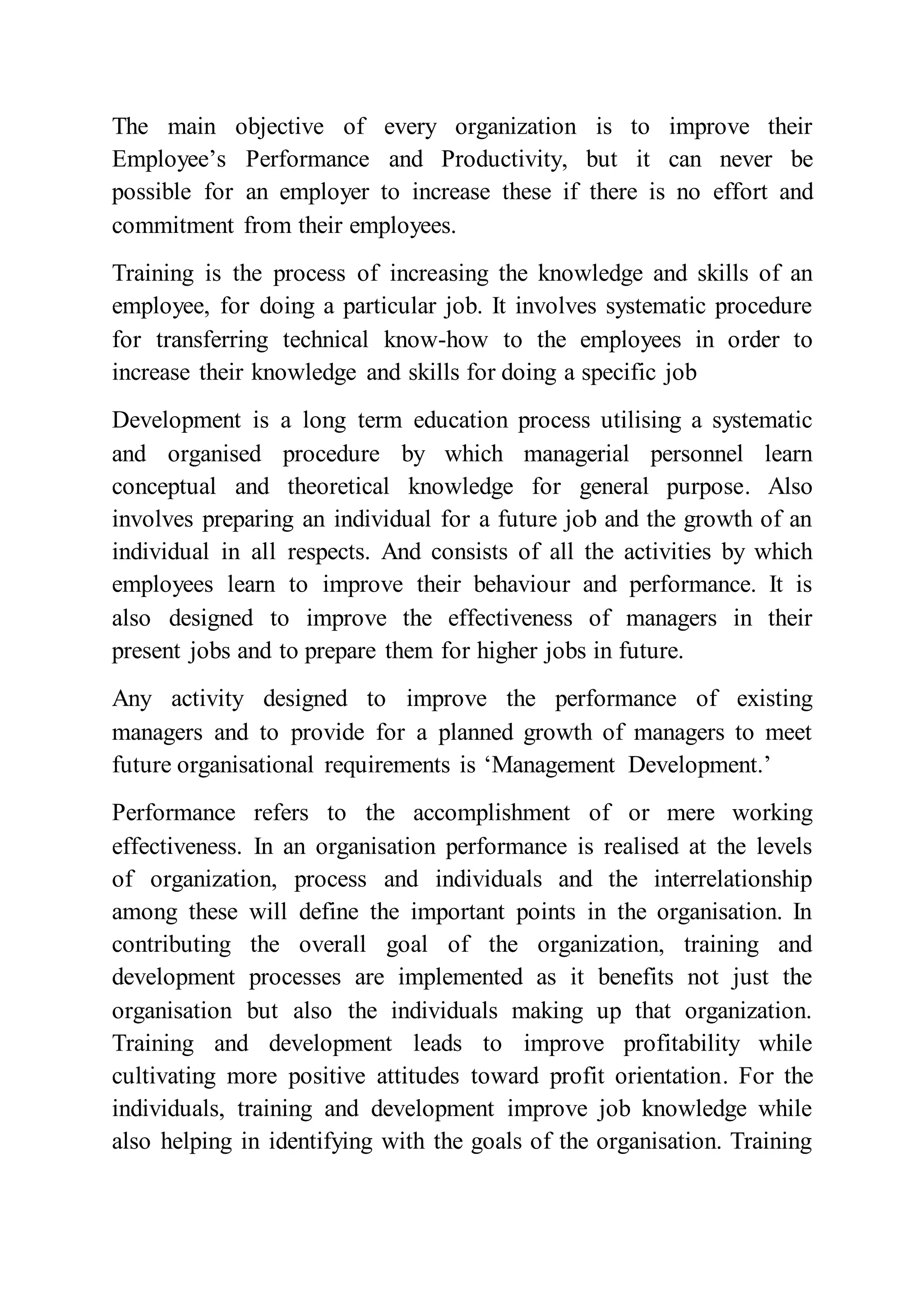 Research paper Training and Development PDF