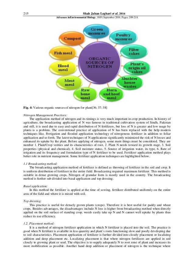 Role of Nitrogen for Plant Growth and Development A Review