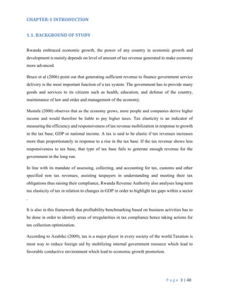IMPACT OF TAX REVENUE ON ECONOMIC GROWTH IN RWANDA FROM 2007-2017. | PDF