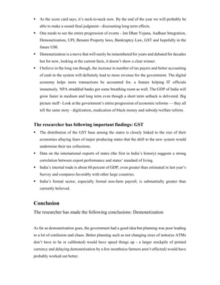 Demonetisation Project.pdf Research Paper- Demonetization | PDF