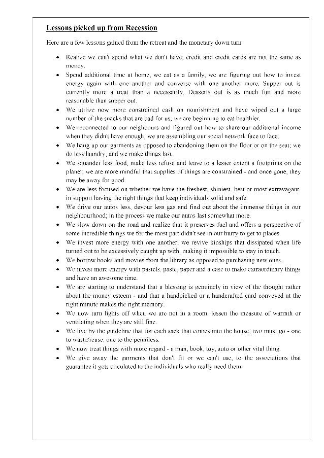 Effects of recession on economy image