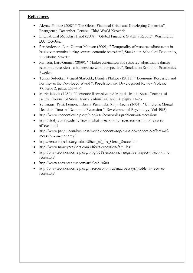 Effects of recession on small businesses image