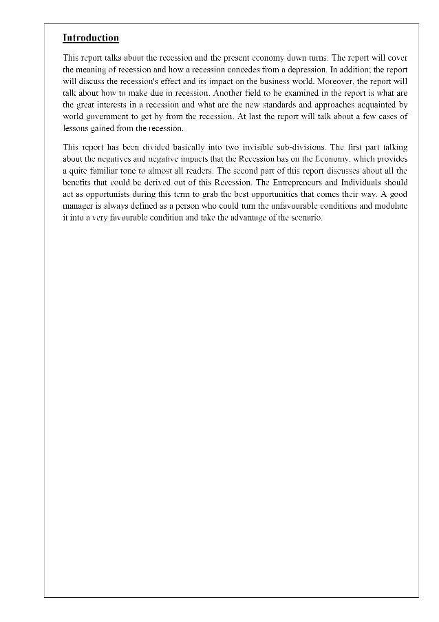 Recession proof image