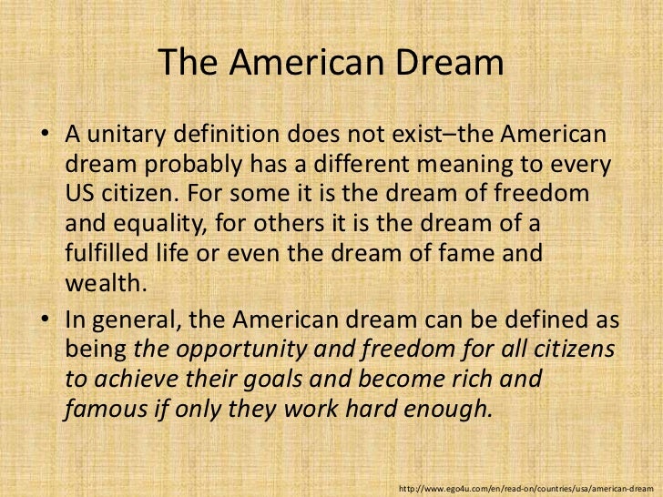 Definition Of The American Dream