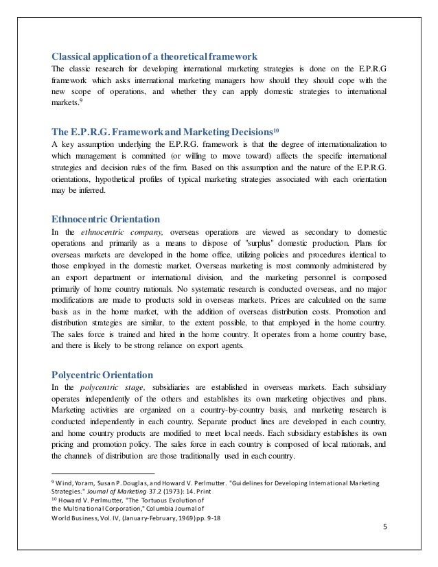 International Marketing Strategies Research Paper
