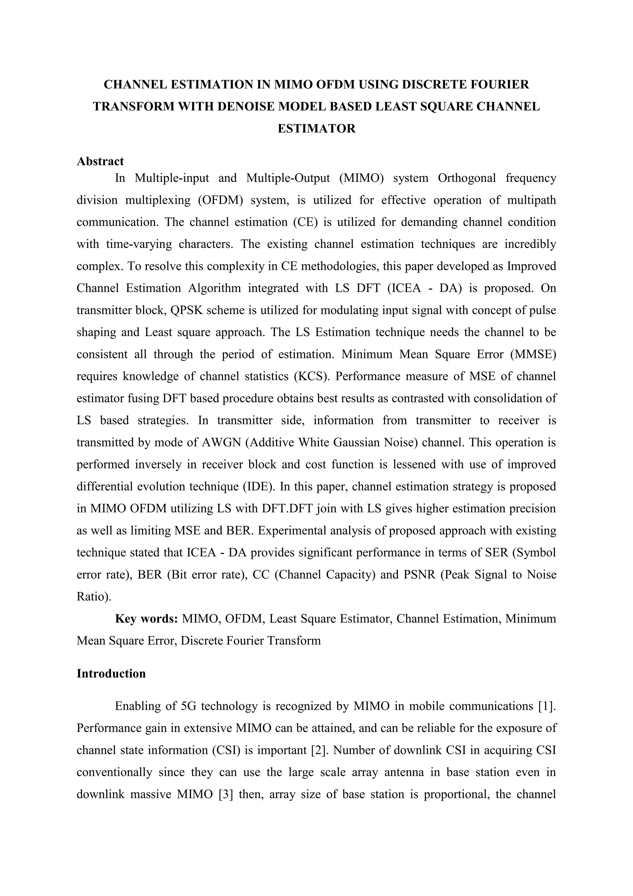 Research paper (channel_estimation) | PDF