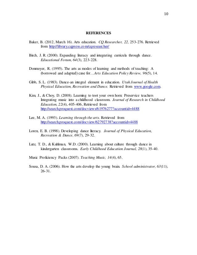 Theater education research paper