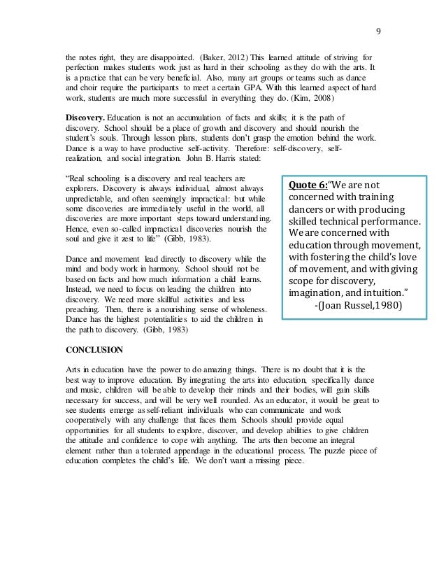 Theater education research paper