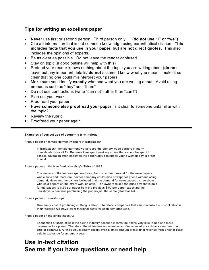 Example of a final paper image