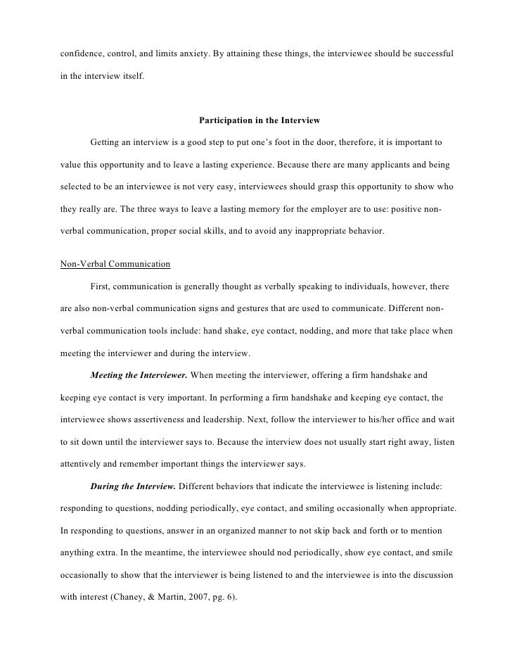 Interview in research paper