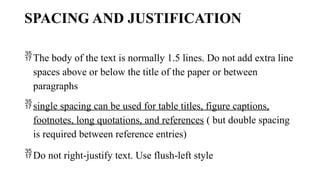 Single Spaced Paper Format Example RESEARCH PAPER FORMAT ONLY FOE STUDENTS .pptx