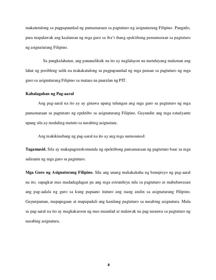 Research paper sample filipino