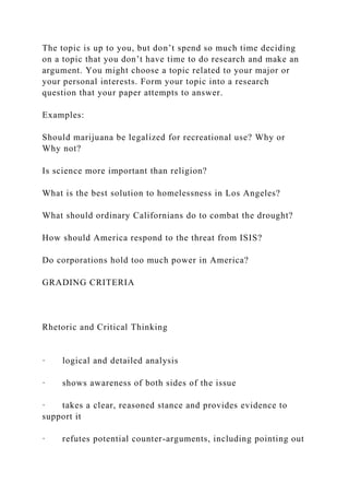 Research PaperLength 2500 words Research a topic of your ch.docx