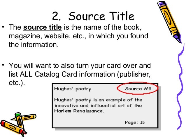 Research paper source card example