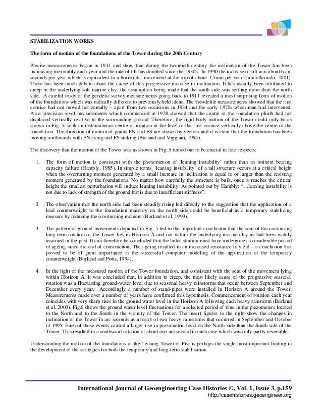 The stabilisation of the leaning tower of pisa soils and foundations image