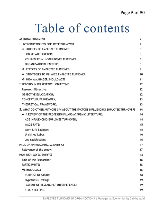 Research paper on Employee turnover in organizations