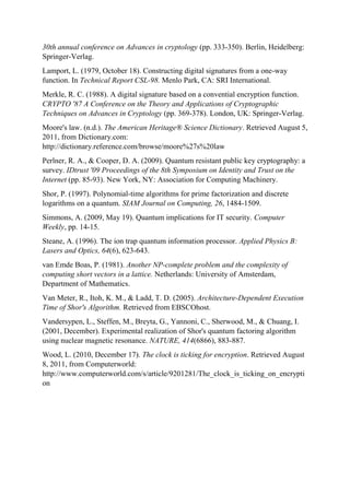 Research paper of quantum computer in cryptography PDF