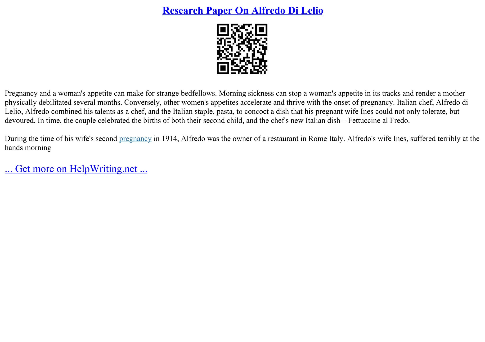 Research Paper On Alfredo Di Lelio PPT