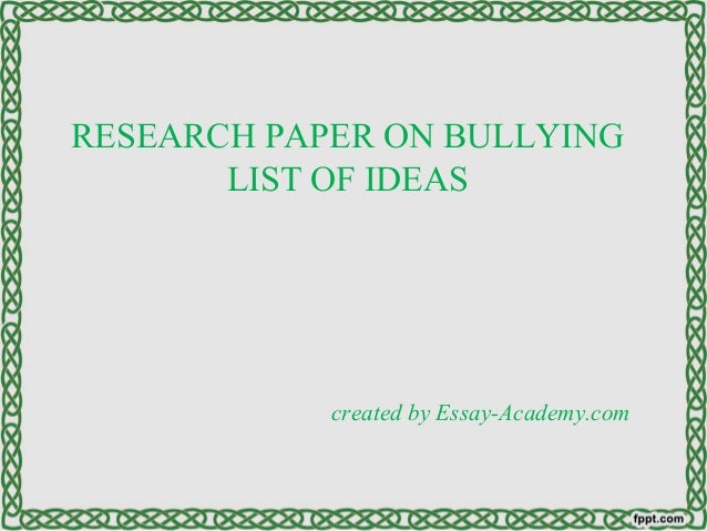 Research papers internet