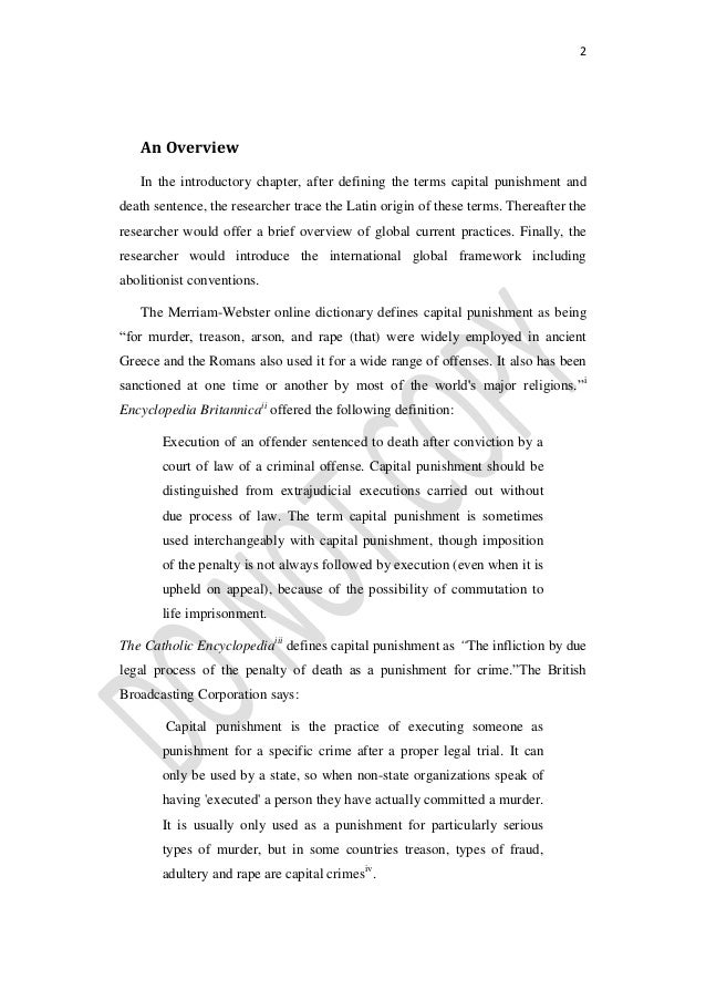 Death penalty term paper