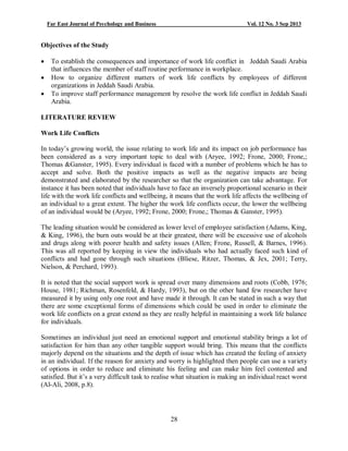 IMPACT OF WORK LIFE CONFLICT ON EMPLOYEE PERFORMANCE | PDF