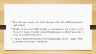 Research paper outline | PPTX