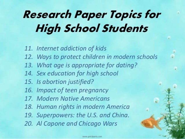 cool topics to do research on