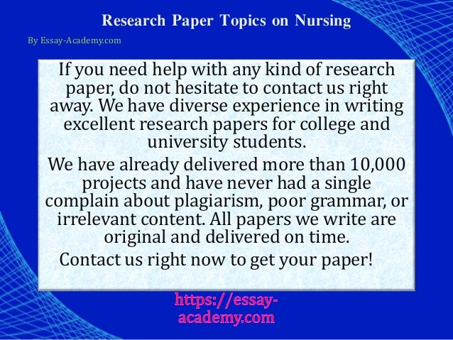 research paper topics for nursing students