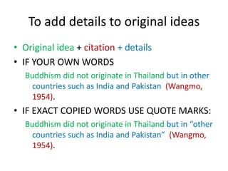 Research Paper Writing Citation Referencing Quicktips