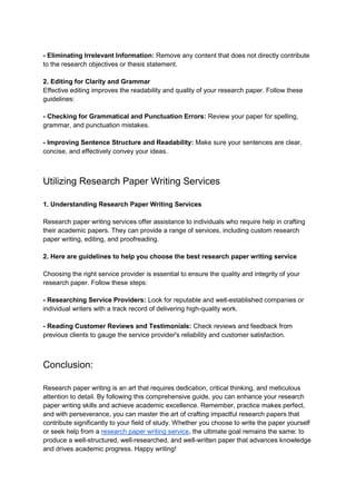 Research Paper Writing_ A Comprehensive Guide for Academic Excellence ...