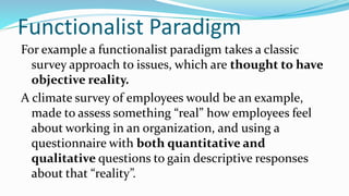 Research paradigms 